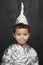 Boy In Aluminum Foil Knight Costume