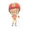 Boy American Football Player, Kids Future Dream Professional Occupation Illustration