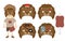 Boy animal wildlife mask costume fancy party set, Lion concept design illustration