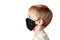 Boy in antiviral mask