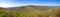 Boy backpacking, 180 degree pano