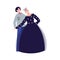 boy and bald girl dance wedding relationship party performance wear gown elegant luxury costume cute happy smile