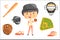 Boy Baseball Player,Kids Future Dream Professional Occupation Illustration With Related To Profession Objects