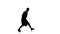 Boy basketball player makes a feint with the ball. Silhouette