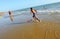 A boy on the beach Costa Ballena, Cadiz province, Spain