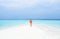 A boy on the beach of Maldives