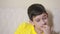 Boy biting his nails obsessive-compulsive disorder, child psychology