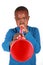 Boy Blowing Vuvuzela