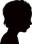 A boy body part, head silhouette vector