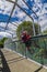 Boy on the bridge over railway line