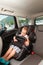 Boy and car seat safety.