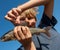 Boy caught grayling