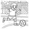 Boy Chasing Soccer Ball Coloring Page for Kids