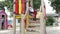 Boy child climbing stairs on the playground