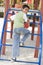 Boy on climbing frame