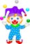 Boy in clown costume cartoon