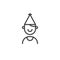 Boy clown line icon