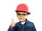 Boy Construction Worker Doing Everything OK Sign