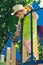 Boy in cowboy hat on the playground