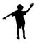 A boy dancing body silhouette vector