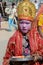 Boy dressed as Lord Krishna Pushkar cattle fair ,India