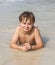 Boy enjoys his seaside holiday