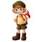 Boy explorer with scout uniform
