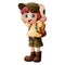 Boy explorer with scout uniform