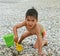 Boy funny beach