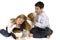 Boy and Girl with Beagle