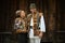 Boy and girl from Bucovina wearing traditional clothes
