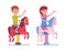 Boy, girl child 7, 9 yo school age kid, horse spring rider