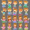 Boy and Girl Emoji for different expression feeling