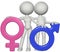 Boy and girl male female gender sex symbols
