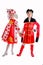 Boy and girl in medieval carnival costume