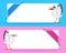 Boy and Girl Stork Banners with Ribbon