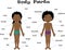 Boy and girl unclothed. Body parts, anatomy