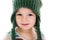 Boy with green winter hat