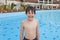 The Boy is Have Fun in the Aqua Park