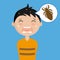 Boy with head lice