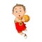 The boy is holding the basket ball and playing the basket