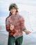 Boy Holding a Large Sheet of Ice from Lake