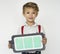 Boy Holding Paper craft Full Battery Icon