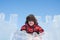 Boy with an ice sculpture