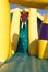 Boy on Inflatable Slide