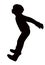 A boy jumping, black color silhouette vector