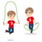 Boy Jumping Rope