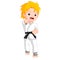 Boy Karate Player cartoon