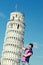 Boy with Leaning Tower of Pisa