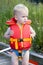 Boy in life jacket